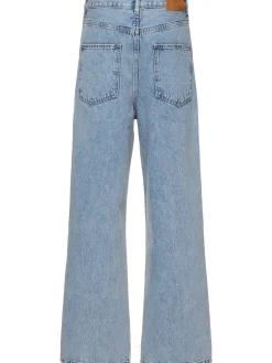 Jeans dritti vita bassa in denim