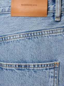 Jeans dritti vita bassa in denim