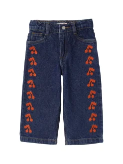 Jeans in denim di cotone con ricami