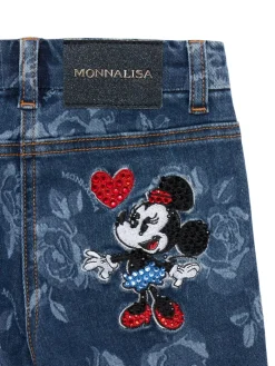 Jeans in denim di misto cotone stampato