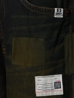 Jeans larghi in denim patchwork