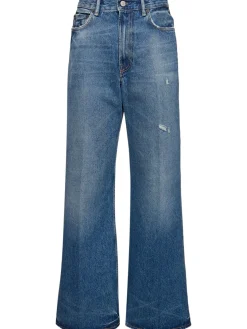 Jeans larghi vita alta 2022 in denim