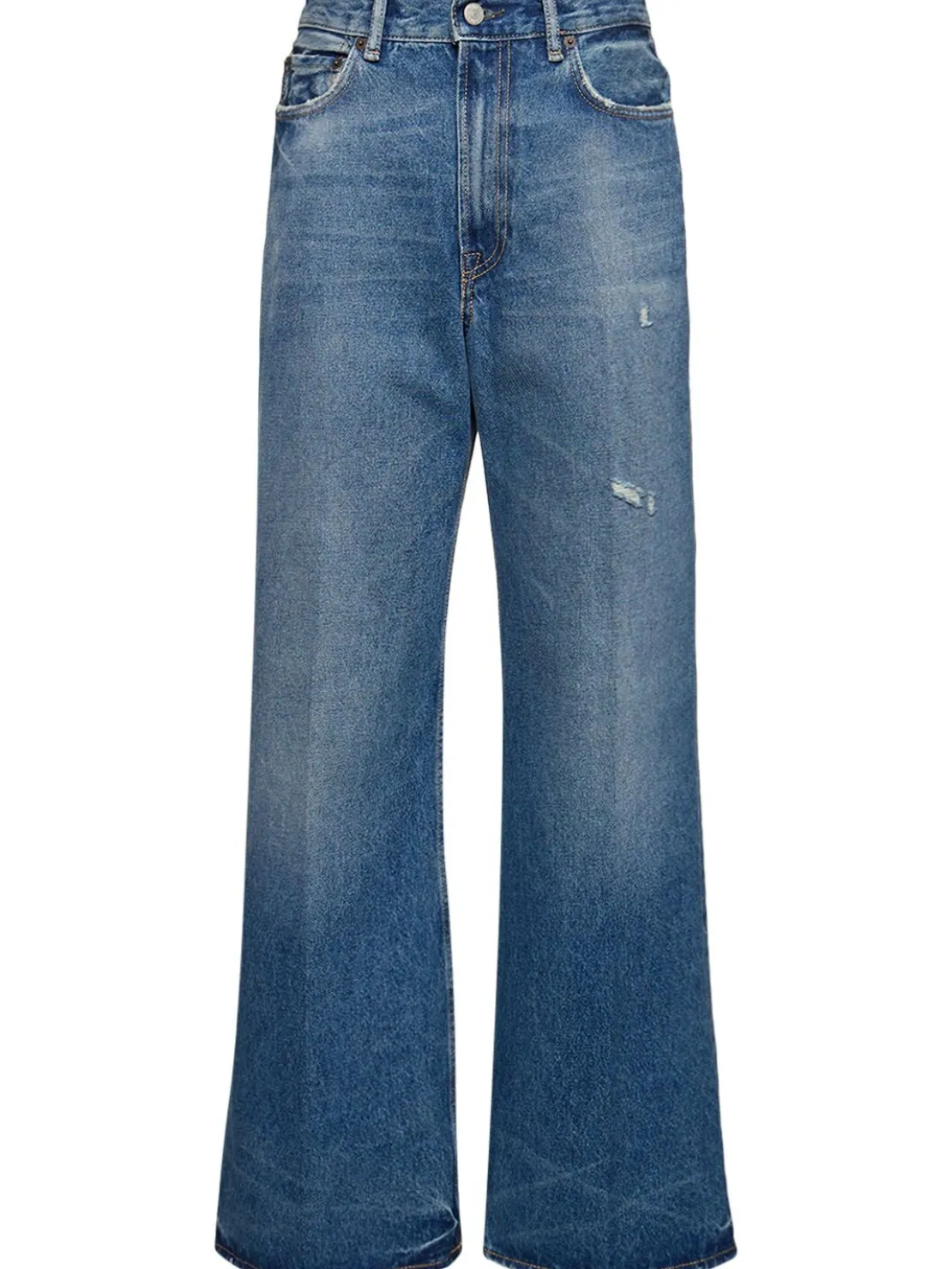 Jeans larghi vita alta 2022 in denim