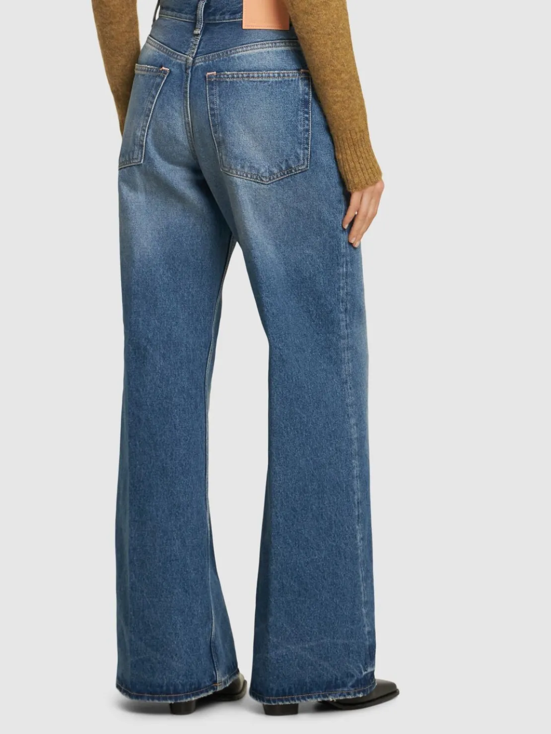 Jeans larghi vita alta 2022 in denim
