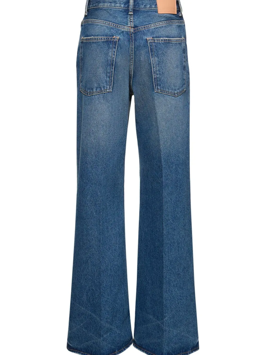 Jeans larghi vita alta 2022 in denim