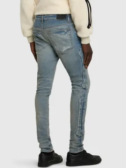 Jeans skinny 3D Bones in denim stretch