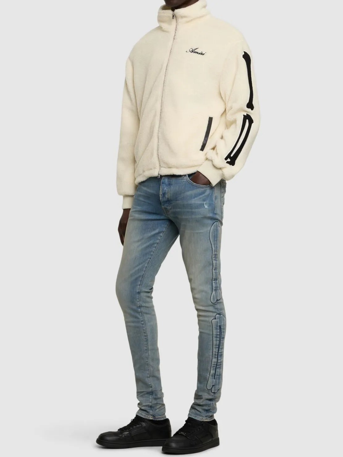 Jeans skinny 3D Bones in denim stretch
