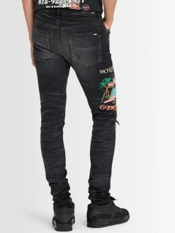 Jeans skinny ricamati Sinners