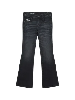 Jeans svasati in cotone stretch stonewashed