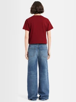 Jeans 5 tasche Clara in denim stonewash
