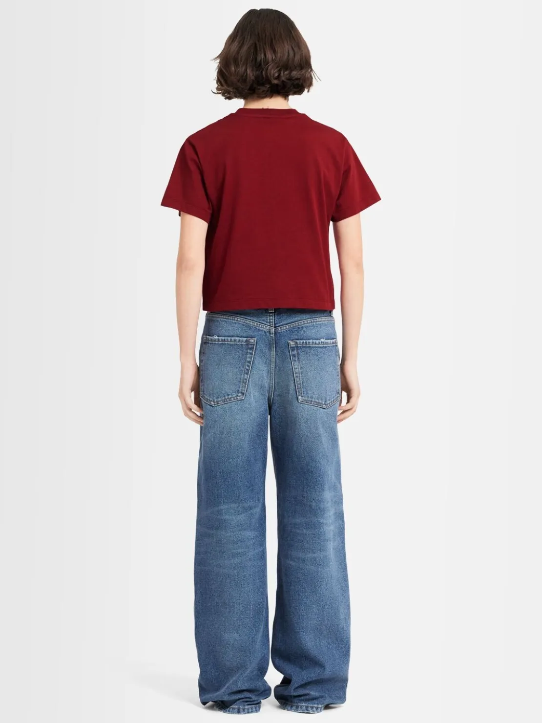 Jeans 5 tasche Clara in denim stonewash