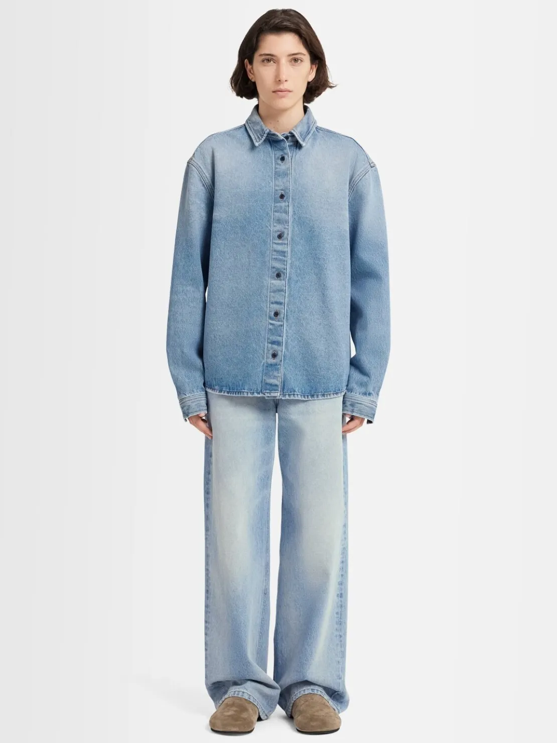 Jeans 5 tasche Clara in denim stonewash