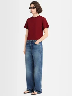 Jeans 5 tasche Clara in denim stonewash
