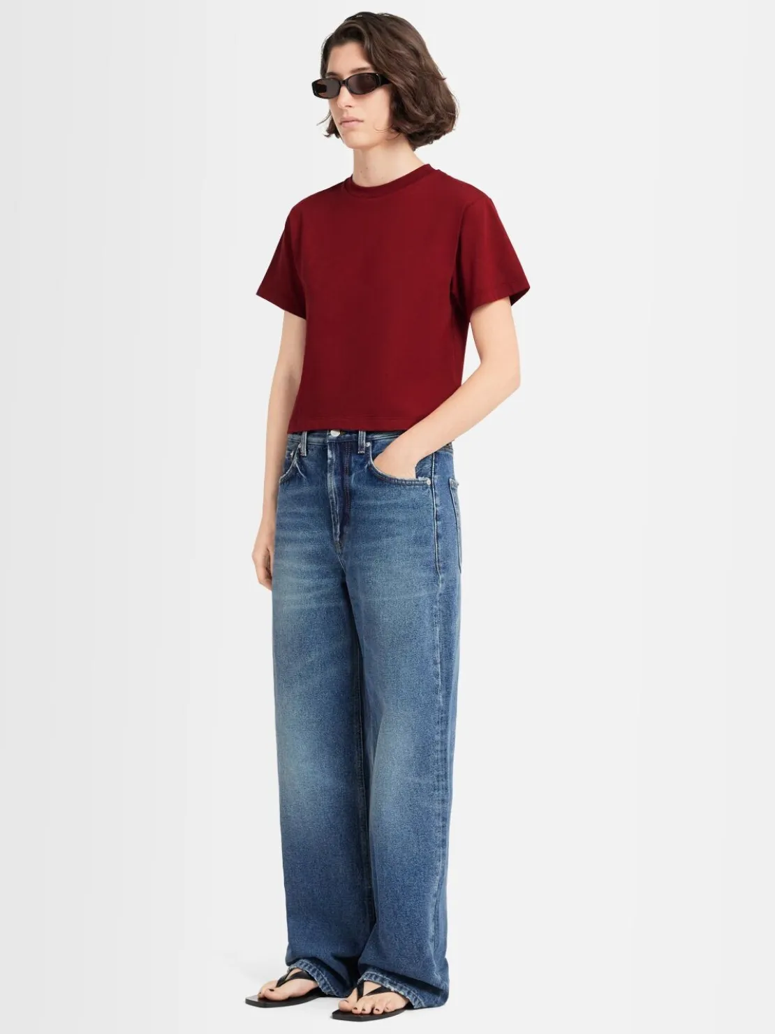 Jeans 5 tasche Clara in denim stonewash
