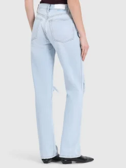 Jeans vita alta loose fit 90s distressed