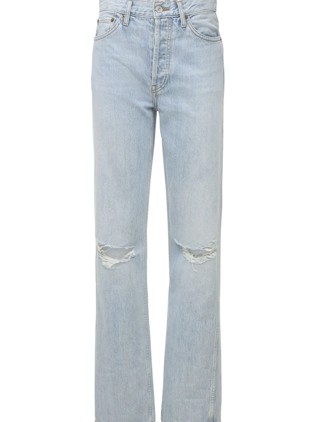 Jeans vita alta loose fit 90s distressed