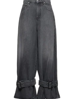 Jeans vita media boyfriend fit con fibbie