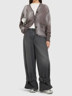 Jeans vita media boyfriend fit con fibbie