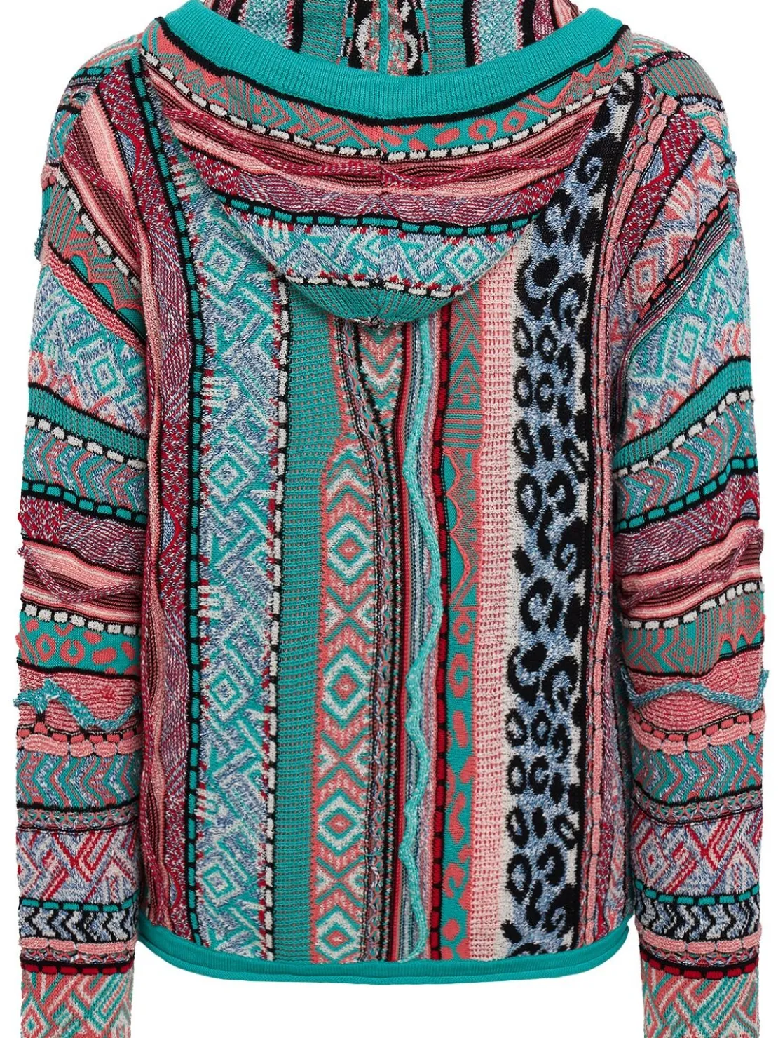 Knitted cotton blend hoodie