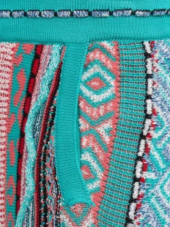 Knitted cotton blend shorts