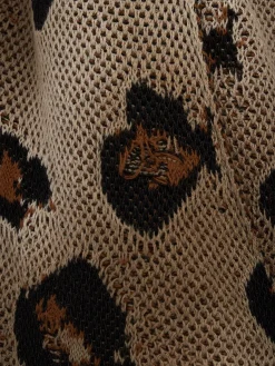 Knitted cotton blend zip-up hoodie