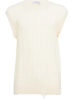 Knitted cotton vest
