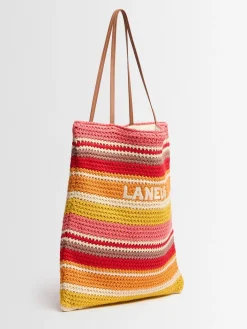 Knitted logo tote bag