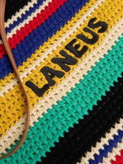 Knitted logo tote bag