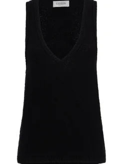 Knitted v-neck tank top