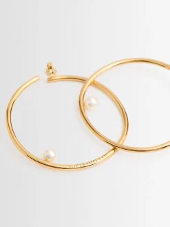 Large Hula Hoop pearl earrings