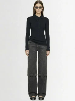 Layered baggy jeans