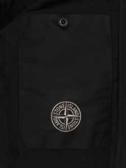 Leather zip-up hooded jacket