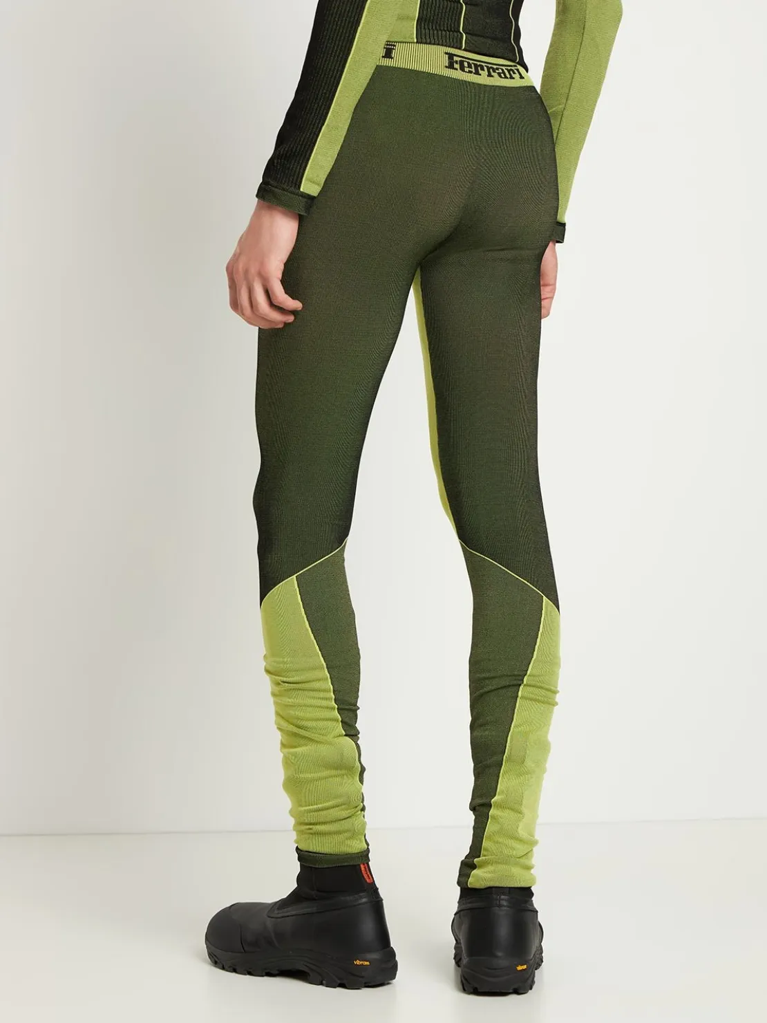 Leggings in techno senza cuciture con logo