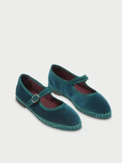Leonor velvet Mary Jane flats
