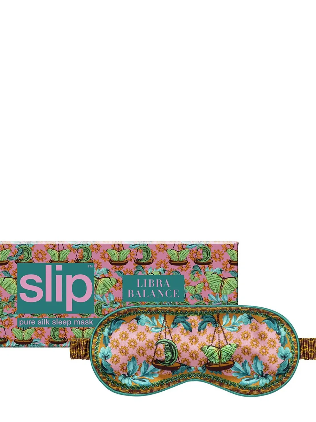 Libra printed silk sleep mask