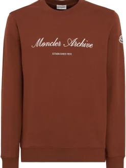 Logo cotton blend crewneck sweatshirt