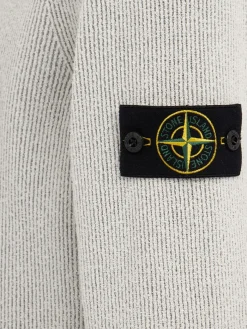 Logo cotton blend crewneck sweater