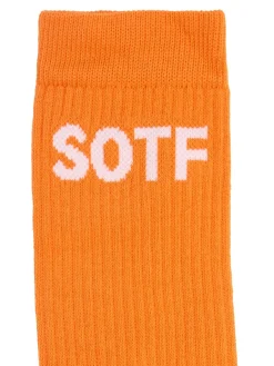 Logo cotton blend socks