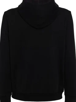 Logo cotton fleece zip-up hoodie