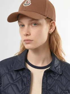 Logo cotton gabardine baseball cap