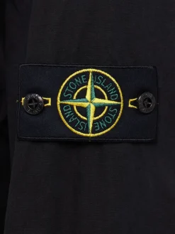 Logo cotton zip-up shirt