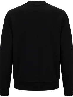 Logo patch cotton crewneck sweatshirt
