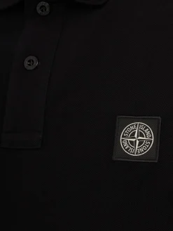 Logo patch cotton polo shirt