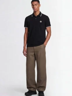 Logo patch cotton polo shirt