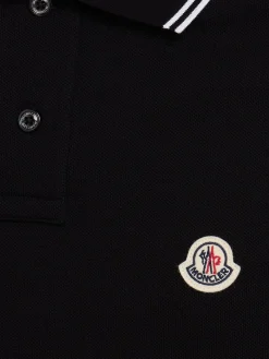 Logo patch cotton polo shirt