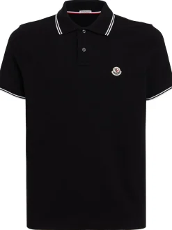 Logo patch cotton polo shirt