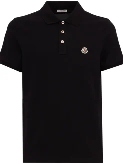 Logo patch cotton polo shirt