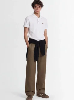 Logo patch cotton polo shirt