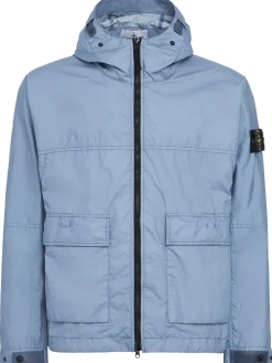 Logo patch nylon short parka