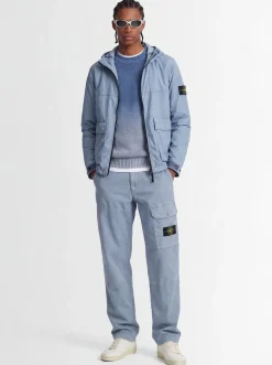 Logo patch nylon short parka